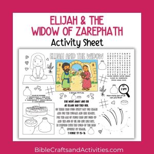 elijah and the widow of zarephath activity sheet