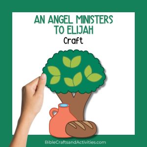 angel ministers to elijah cut and glue craft