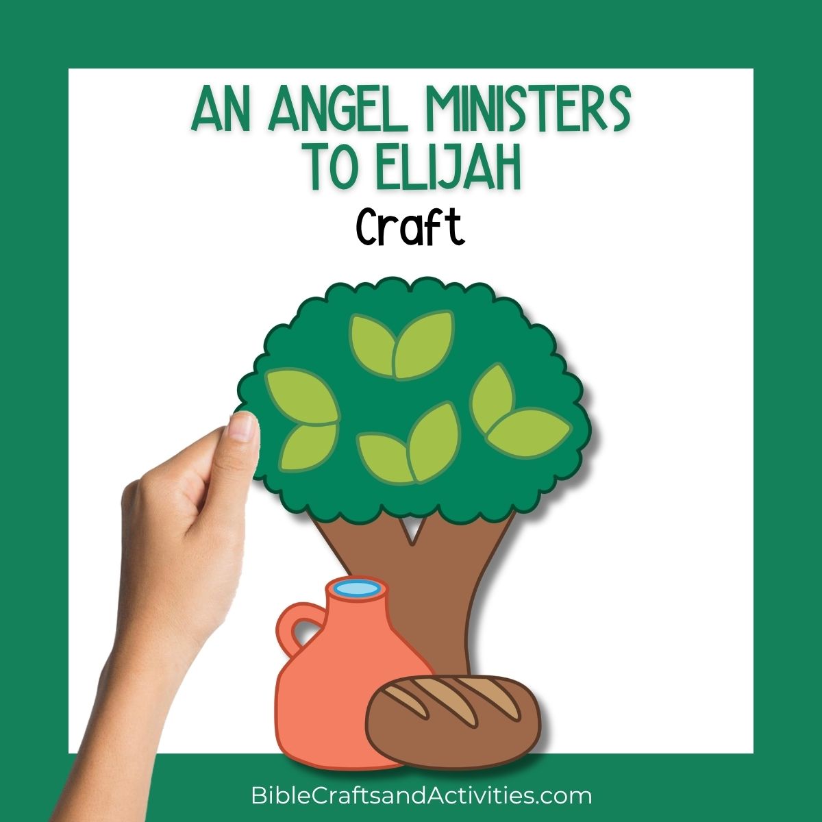 angel ministers to elijah cut and glue craft