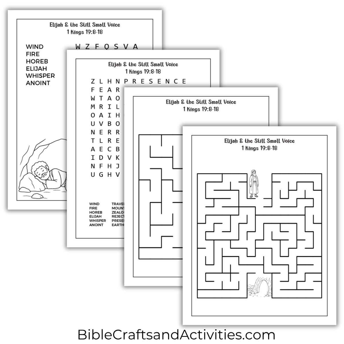 elijah and the still small voice activity pages