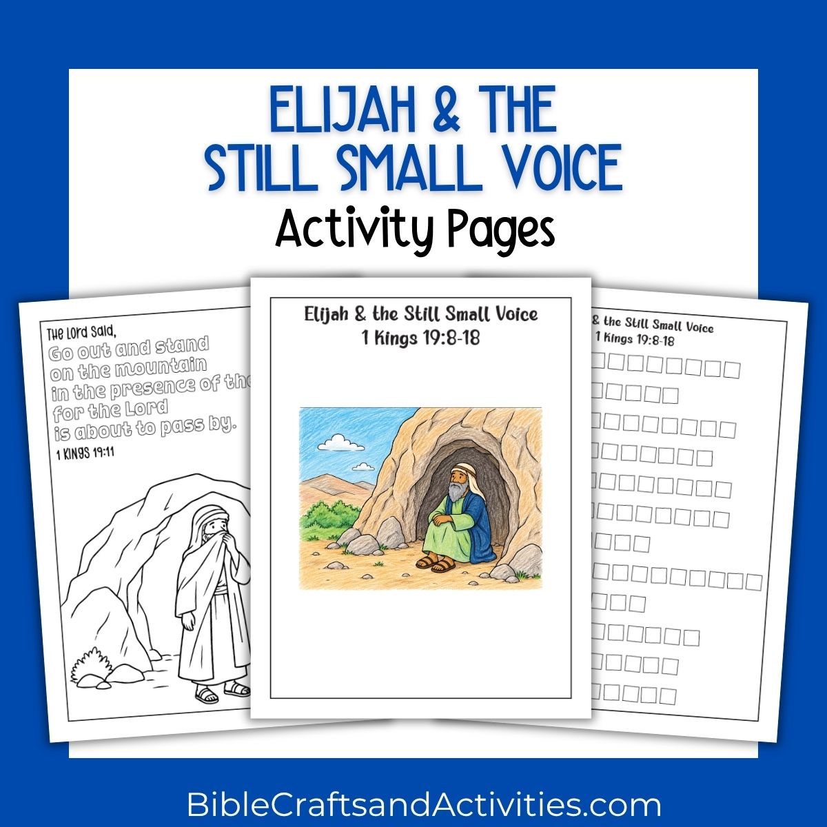 elijah and the still small voice activity pages