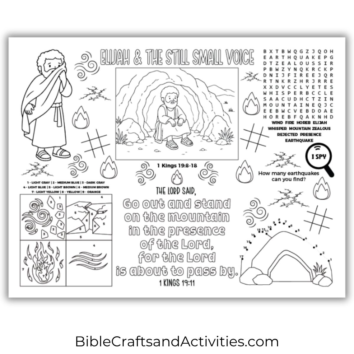 elijah and the still small voice activity sheet