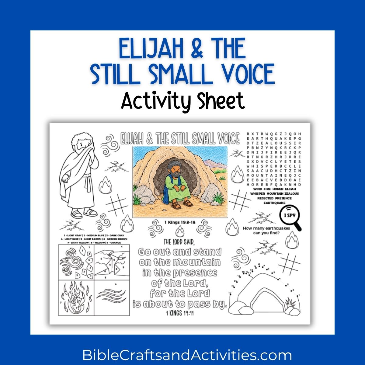 elijah and the still small voice activity sheet