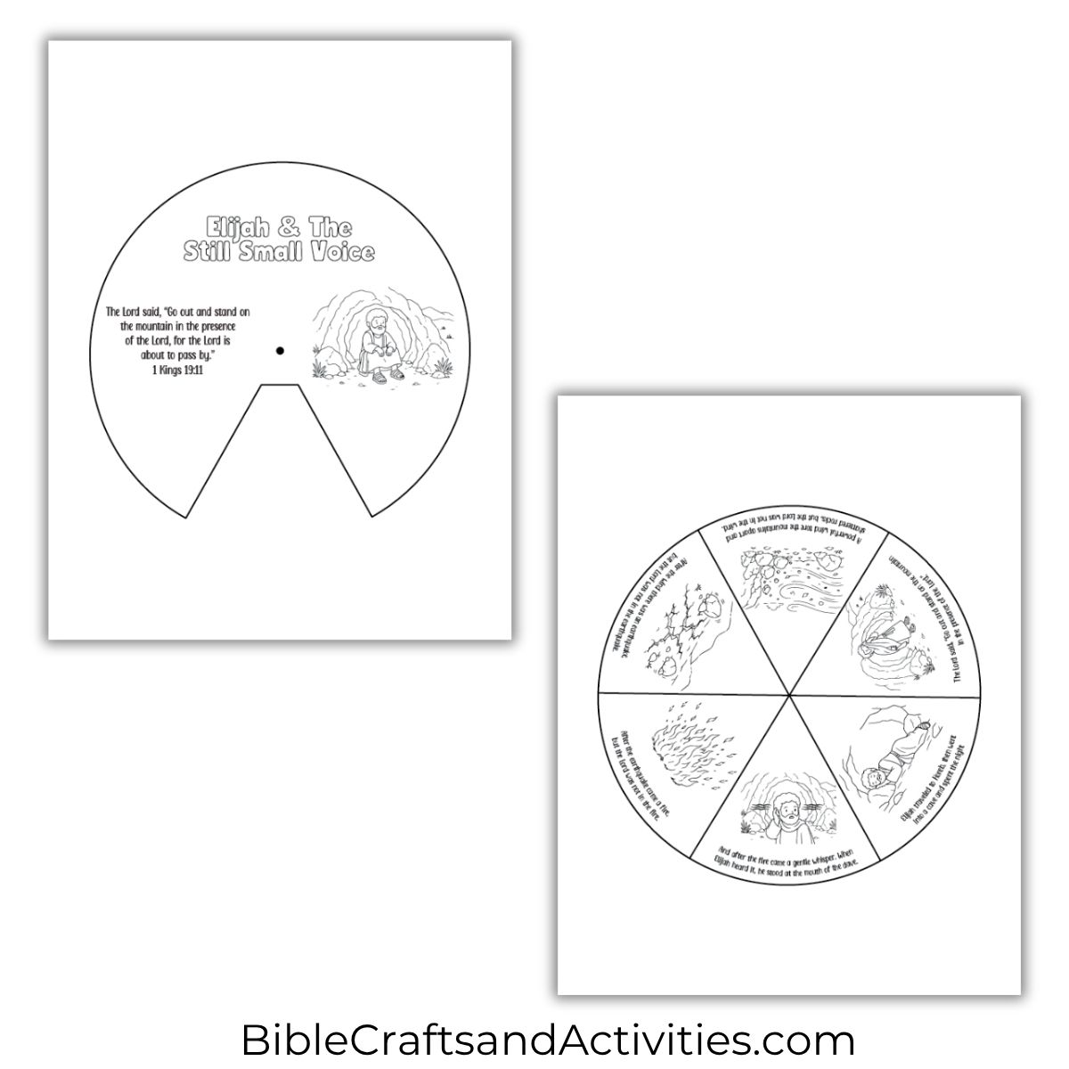 elijah and the still small voice story wheel