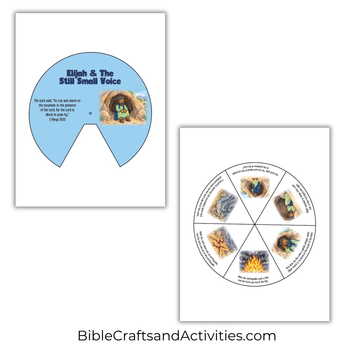 elijah and the still small voice story wheel
