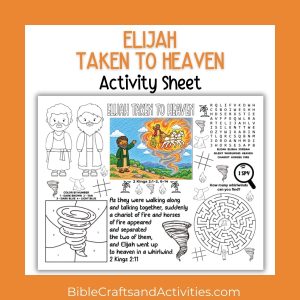 elijah taken to heaven activity sheet